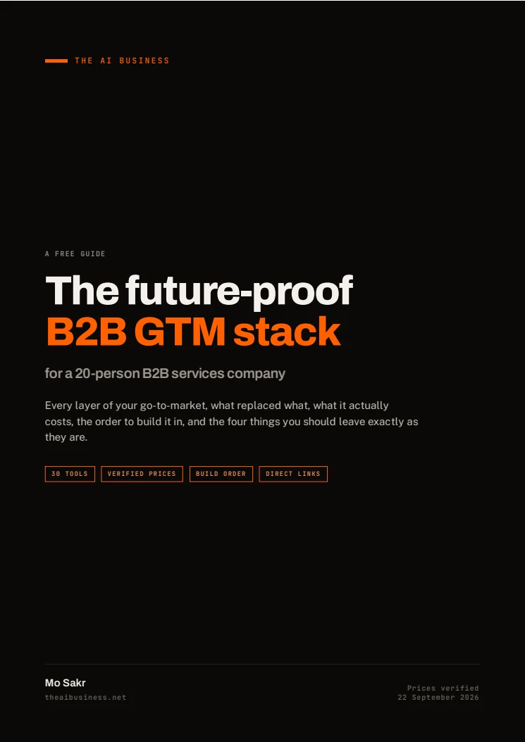 Actual cover of The future-proof B2B GTM stack